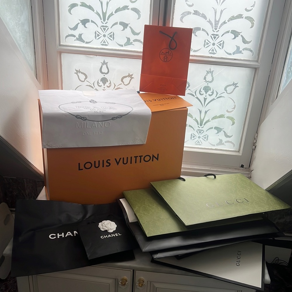 14 designer bags and two boxes
